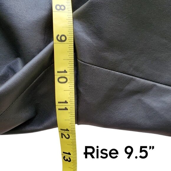 Via Masini 80 Faux Leather Pull on Pants Black Made in Italy Size 44 - Picture 15 of 16